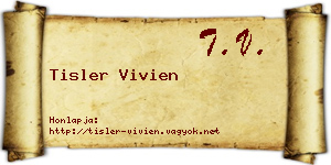 Tisler Vivien névjegykártya